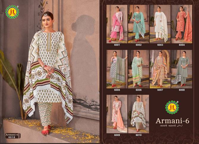 Jt Armani Vol 6 Slub Printed Dress Material Wholesale Shop In Surat